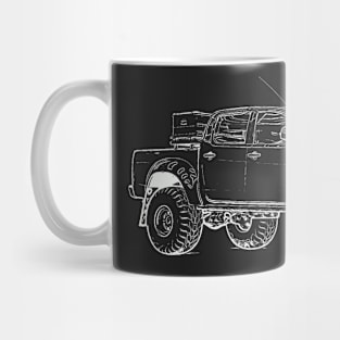 Hilux Explorer Truck Wireframe White Mug